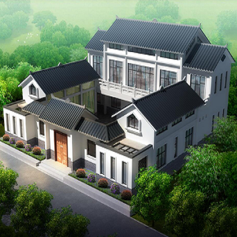 四合院别墅设计002_建企商盟-建筑建材产业的云采购联盟平台